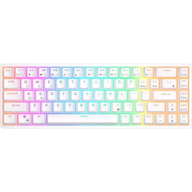Клавиатура Royal Kludge RK68 Plus (белый, RK Red)